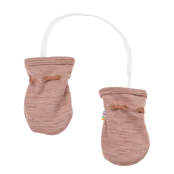 Joha Baby-Fäustlinge aus Merinowolle Rost