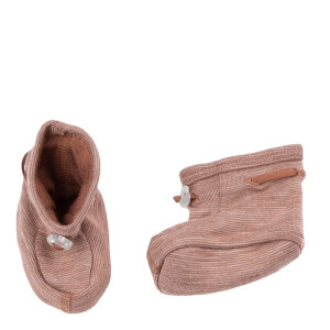 Joha Baby-Booties aus Merinowolle Rost