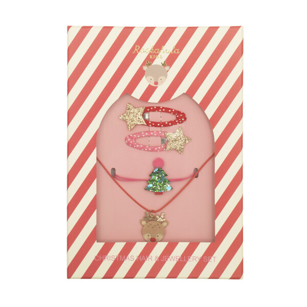 Rockahula Weihnachts Schmuck- und Haarschmuck Set