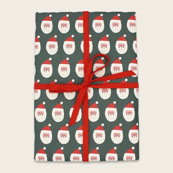 Ava & Yves Geschenkpapierbogen Weihnachtsmann