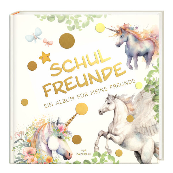 Paperish Verlag - Schulfreunde-Freundebuch Einhorn
