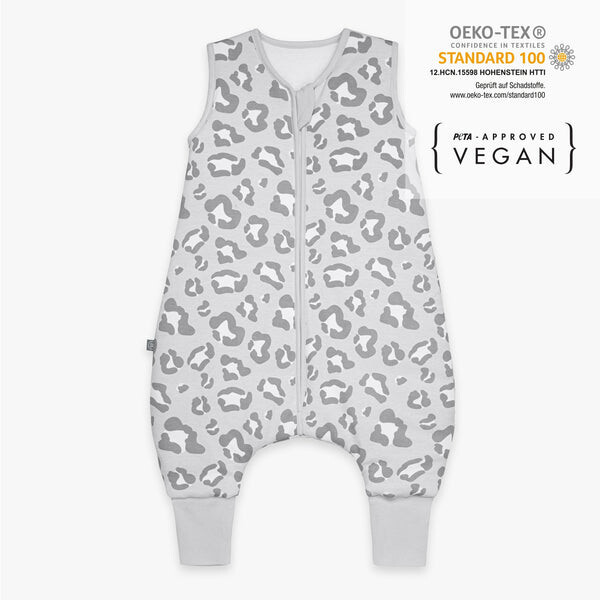 Emma&Noah Schlafsack mit Füßen 2.5 TOG Leo Grau