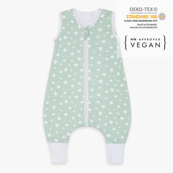 Emma&Noah Schlafsack mit Füßen 1.0 TOG Punkte Mint