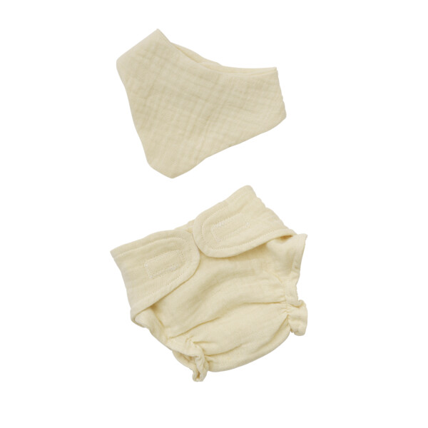 Heless Puppen-Babyset mit Stoffwindel und Lätzchen für 35-45cm Puppen