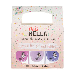 Miss Nella Abziehbarer Kindernagellack 3er Set