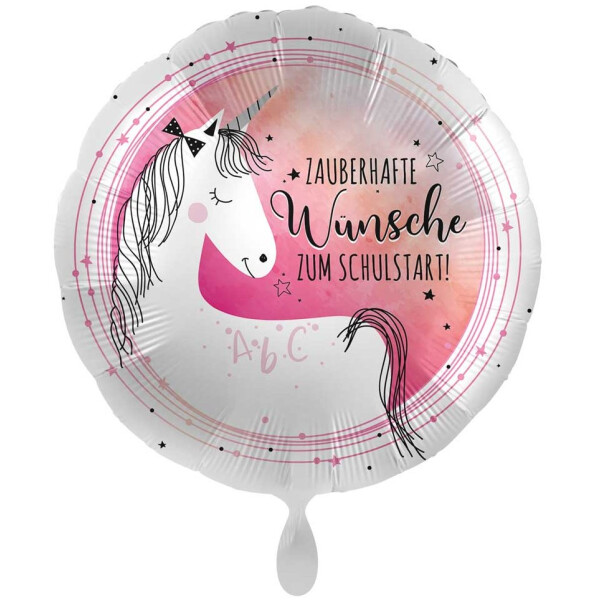 Premioloon  Ballon Schulstart Einhorn