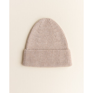 hvid Beanie Fonzie Kinder Merinowolle