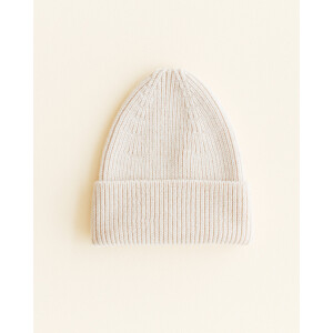 hvid Beanie Fonzie Kinder Merinowolle