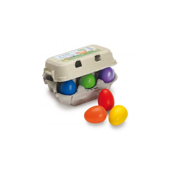 Erzi 6 bunte Holzeier