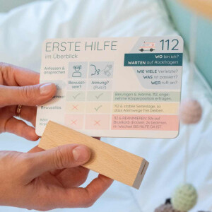 Little Plan Erste Hilfe Karten zum Aufstellen mit Geschenkbox