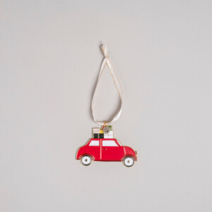 Eulenschnitt Baumschmuck Weihnachtsauto