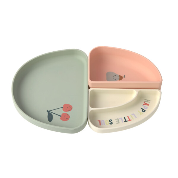 Lässig Kinder Menüteller Set Silikon