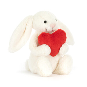 Jellycat London Kuschelhase Bashful Bunny Original mit Herz