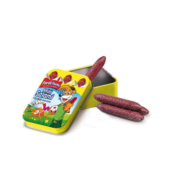 Erzi Ferdi Fuchs Mini Salami aus Holz in der Dose