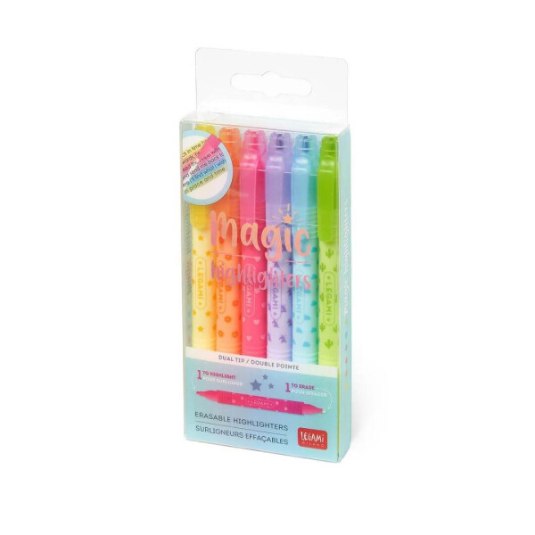 Legami Magic Highlighter 6er Set - Löschbare Textmarker