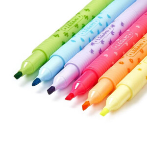 Legami Magic Highlighter 6er Set - Löschbare Textmarker