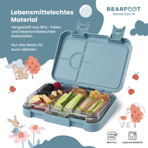 Bearfoot Bento Box M Bär Space Lunchbox mit herausnehmbaren Einsätzen
