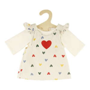 Heless Puppen-Kordkleid Herz-Konfetti mit T-Shirt