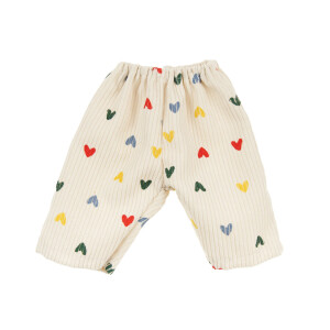 Heless Puppen-Kordhose "Herz-Konfetti" mit T-Shirt und Nickituch