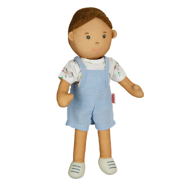 Heless Stoffpuppe Noah mit Outfit zum An- und Ausziehen, 32 cm