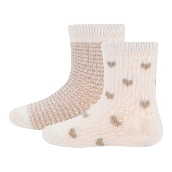 Ewers 2er-Pack Socken Karo Herzen