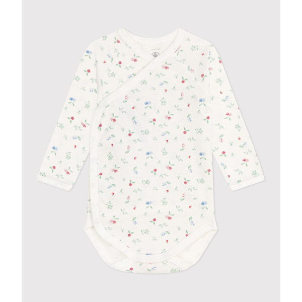 Petit Bateau Wickelbody langarm Blümchen