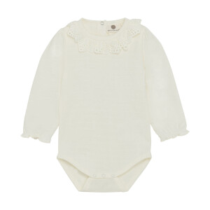 En Fant Langarmbody Rüschenkragen Bio