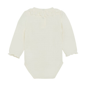 En Fant Langarmbody Rüschenkragen Bio