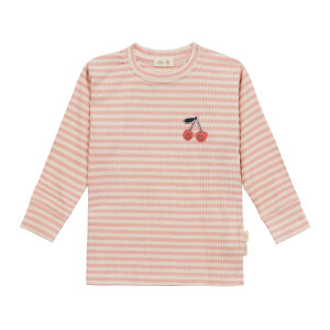 Lässig Longsleeve gerippt Cherry Bio