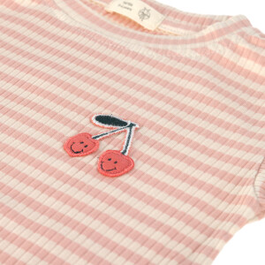 Lässig Longsleeve gerippt Cherry Bio