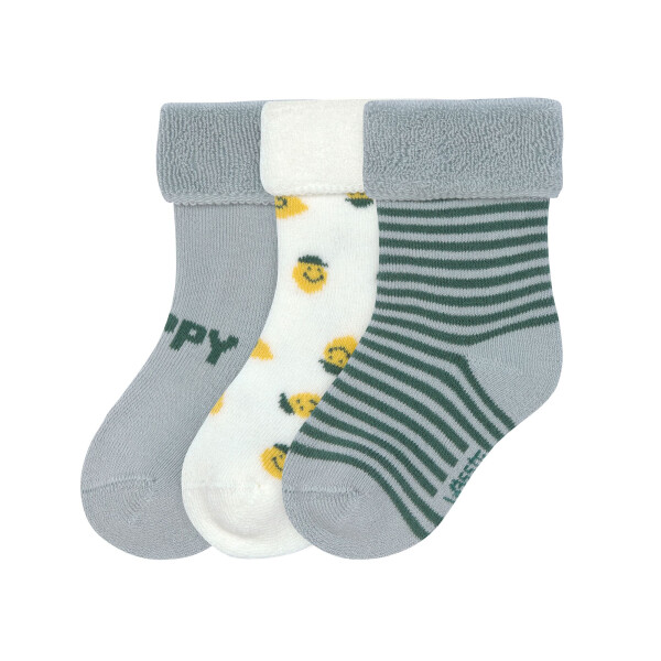Lässig Baby Socken Frottee 3er Set - Little Gang Zitrone
