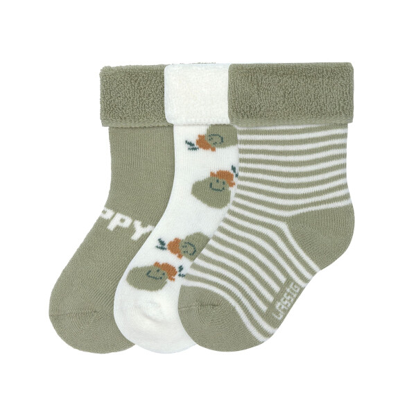 Lässig Baby Socken Frottee 3er Set - Little Gang Birne