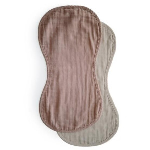 Mushie Spucktuch 2er Set aus Biomusselin