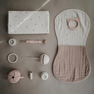 Mushie Spucktuch 2er Set aus Biomusselin