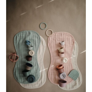 Mushie Spucktuch 2er Set aus Biomusselin