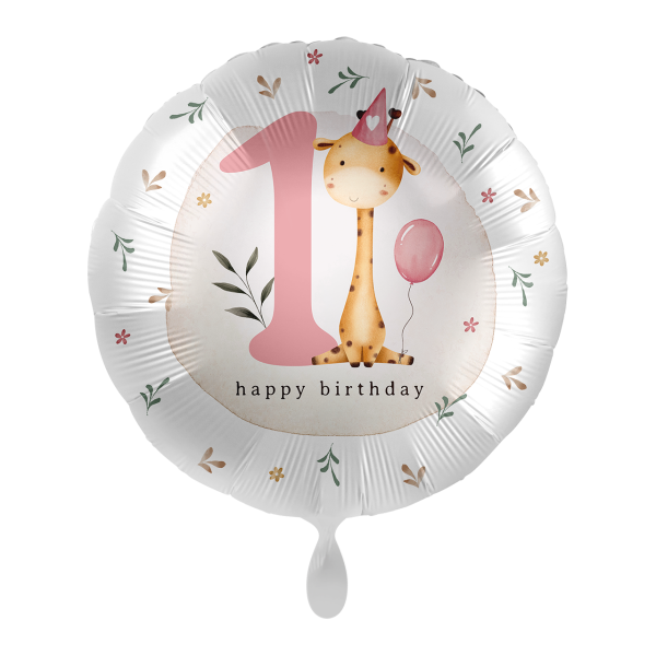 Premioloon Ballon 1. Geburtstag Giraffe