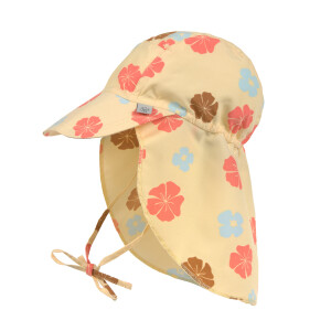Lässig UV-Sonnenhut mit Nackenschutz Blumen