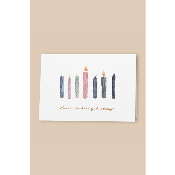 Leevje Klappkarte Kerzen hurra, du hast Geburtstag