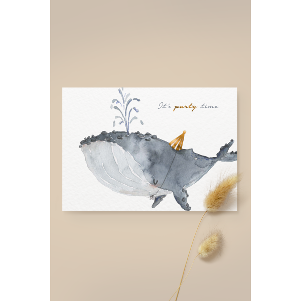 Leevje Postkarte Wal party time