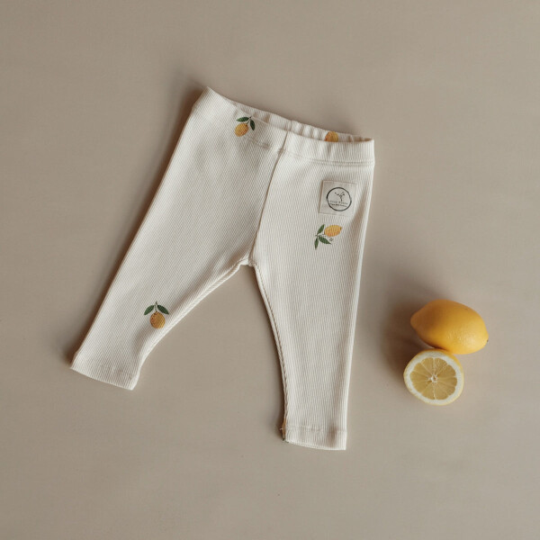 Cosyroots Organic Rib Leggings Pure Lemon