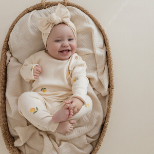 Cosyroots Organic Rib Leggings Pure Lemon