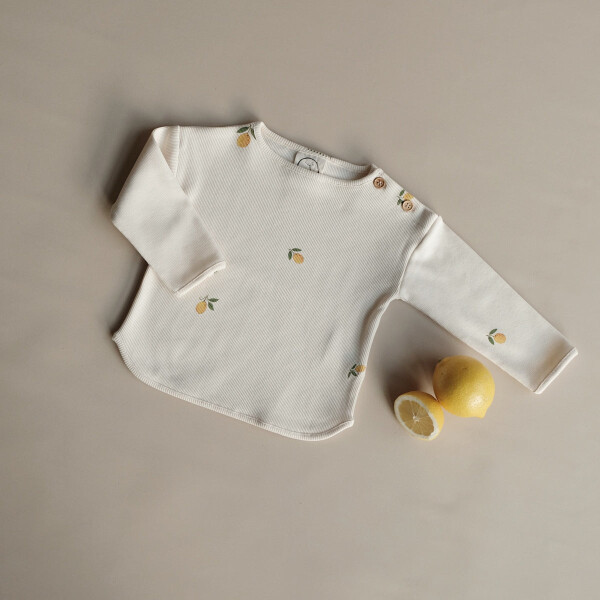 Cosyroots Organic Rib Sweatshirt Pure Lemon