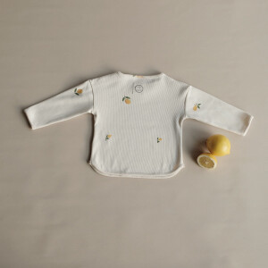 Cosyroots Organic Rib Sweatshirt Pure Lemon