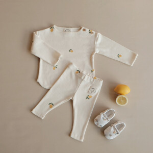 Cosyroots Organic Rib Sweatshirt Pure Lemon