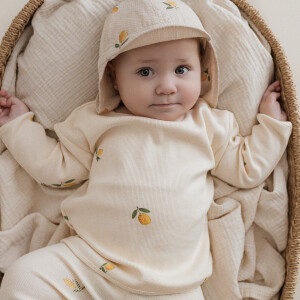 Cosyroots Organic Rib Sweatshirt Pure Lemon