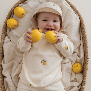 Cosyroots Organic Rib Sweatshirt Pure Lemon