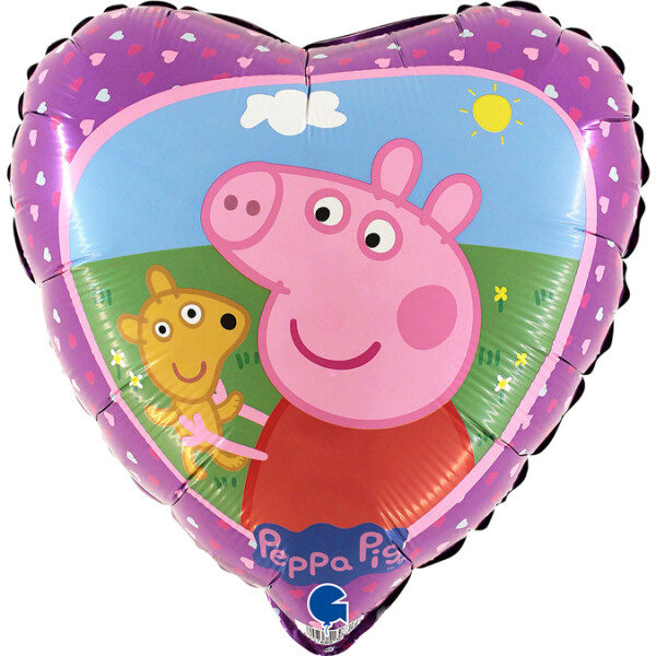 Grabo Ballon - Peppa Pig und Teddy