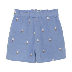En Fant Shorts aus Musselin mit Stickerei