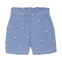 En Fant Shorts aus Musselin mit Stickerei