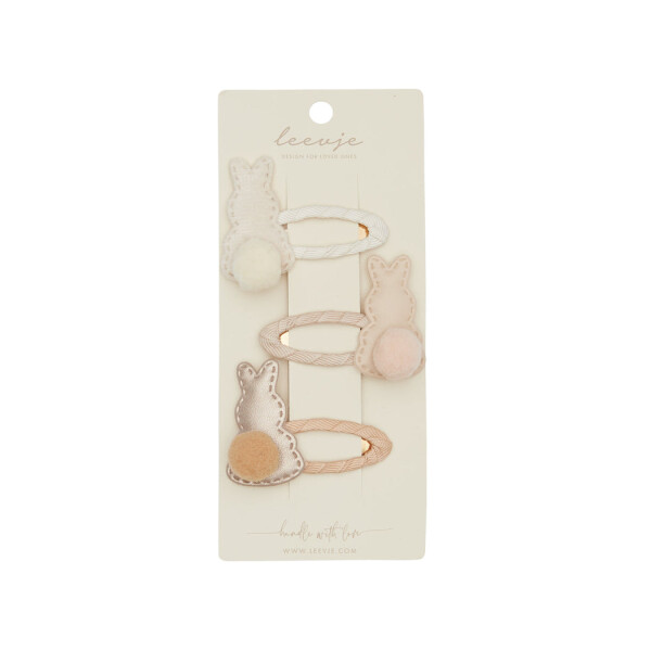 Leevje Haarspangen textured Bunny